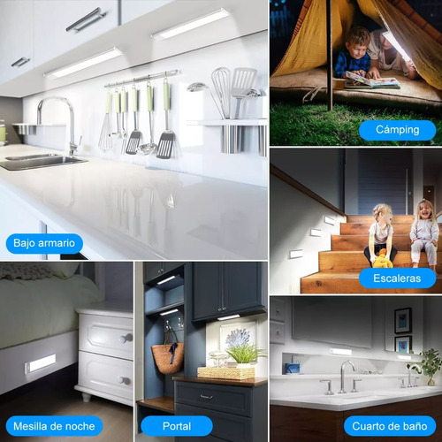 Con Sensor Movimiento Luz De Led Clóset Usb 2 Piezas