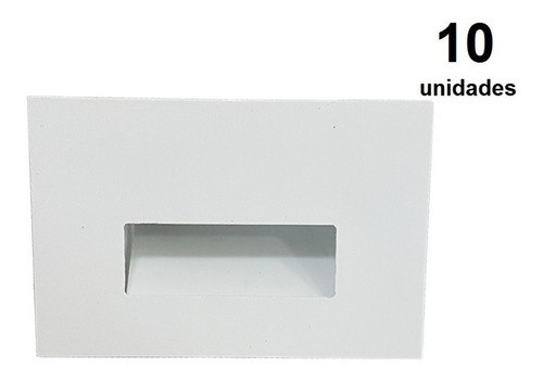 10 Balizador Parede Escada Caixa 4x2 P/ Led G9 Branco