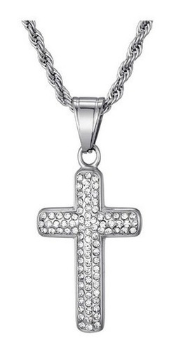 Collar Cruz Silver Plating Hombre Mujer Moda 2020 I