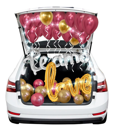 Decoración Para Coche Globo Para Sorpresa Dia D San Valentin