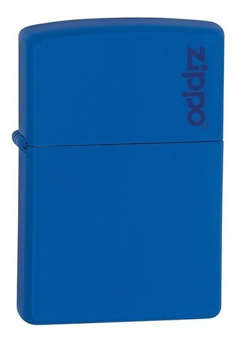 Encendedor Zippo Azul Mate Con Logo  -  Cod 229zl