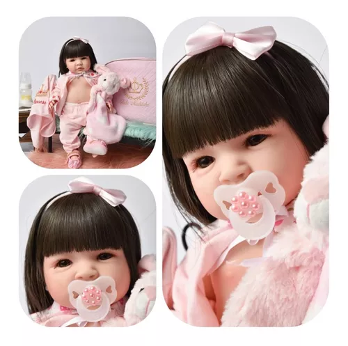 Boneca Bebe Linda Realista Bebe Reborn Fofinha Com Roupinha - Milk