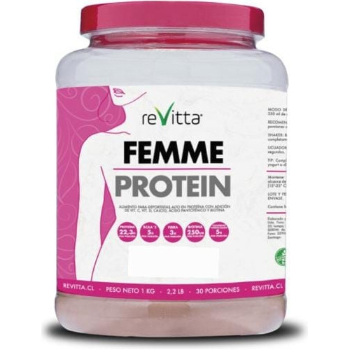 Proteina Whey Femme 2,2lb 1kg 30 Servicios - Revitta