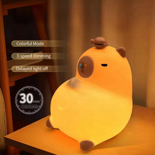 Luz Nocturna De Silicona Para Niños Con Llavero