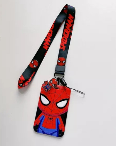 Lanyard + Portacredencial Spiderman Animado