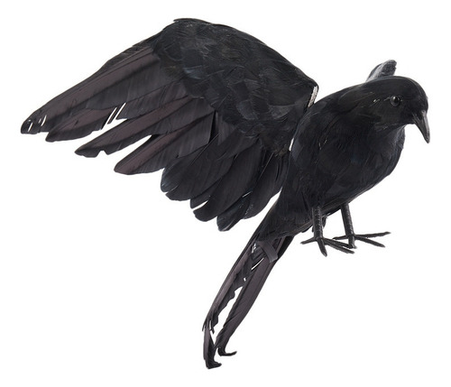 Zz Plumas De Halloween Con Forma De Pájaro Cuervo, Tamaño
