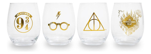 Vasos De Vino Sin Tallo De Harry Potter De Toynk, Juego De