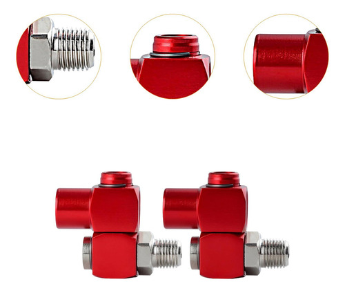 Conector Pneumático Mangueira Giratória Conetor Vermelho
