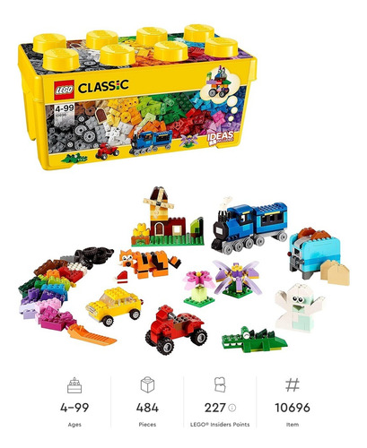Lego 10696 Classic Caja Mediana De Bricks Creativos 484 Pzs