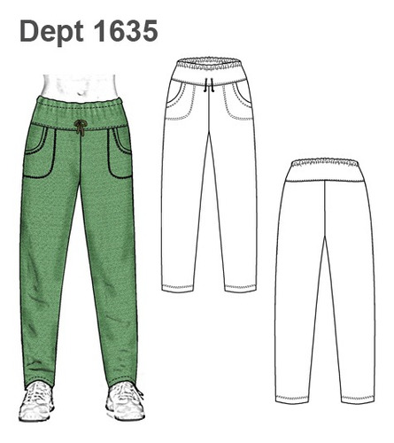 Molde, Patrón Pantalon De Buzo Joggins Deportivo Mujer