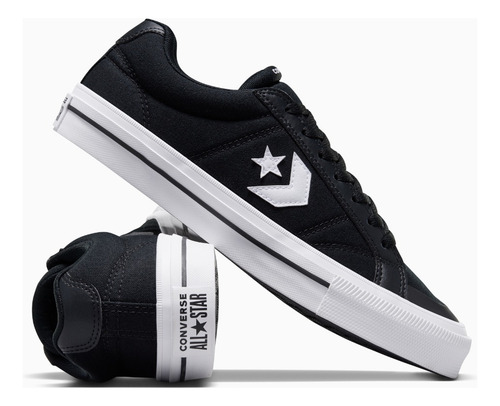 Zapatillas Para Hombre Suela De Goma Color Negro Converse