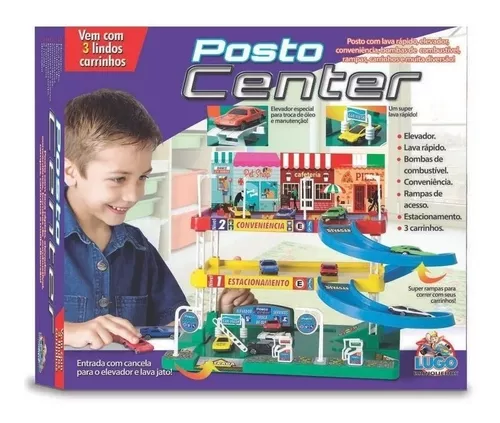 Pista Posto Gasolina Para Carrinhos Garagem Brinquedo Infantil