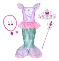 Comprar Vestido De Princesa Sirena Cosplay Ropa De Vestir Para Niña Disfraz De Sirena Para Chicas Fancy Birthday Cosplay Fiesta