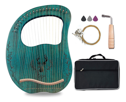 Lyre Harp, 19 Cuerdas De Metal De Arce, Cuerpo De Caoba, Arp