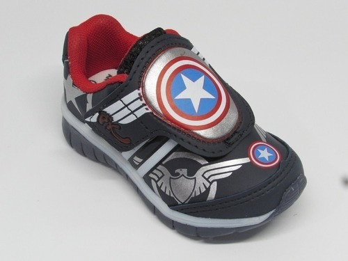 Tênis Infantil Capitão America Com Luz Play Kids 010 