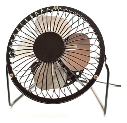 Mini Ventilador De Escritorio Usb Portatil 4 Aspas Metalico