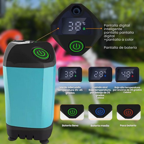 Regadera Eléctrica Portátil Recargable Por Usb Ducha Camping