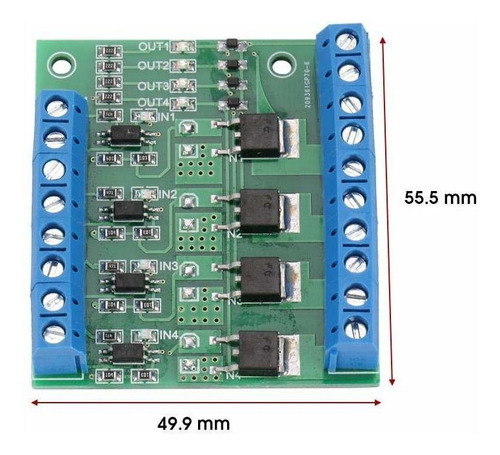 Pwm 4 Canal Amplificador Plc Placa Circuito Mo Fet 3-20v