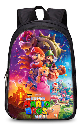 Mochila Super Mario Brothers Con Impresión Periférica De Mar