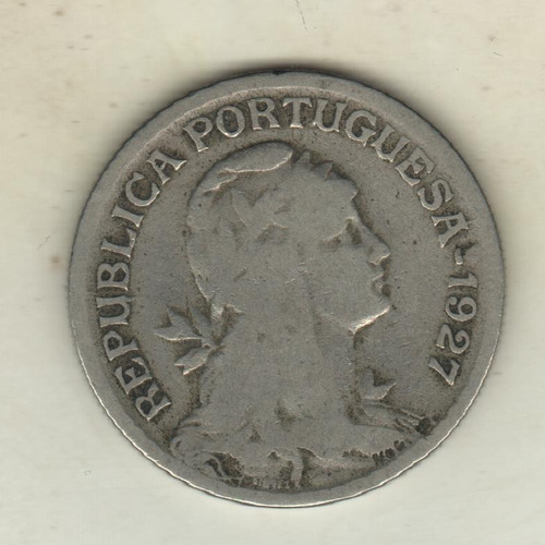 Portugal Moneda De 1 Escudo Año 1927 Km 578 - Primer Año 