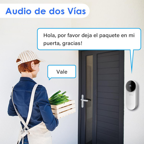Timbre Easytao 18s Con Cámara 1080p Wifi Batería Recargable