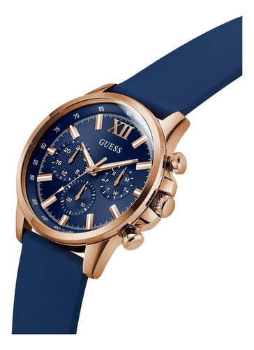 Reloj Guess Hombre Walker Azul Oro Rosa