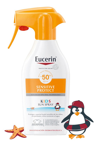 Protector Solar Spray Corporal Niños Fps 50+  Eucerin 250 Ml