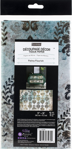 Redesign With Prima Decoupage Decor Paperr Patina Flourish 1