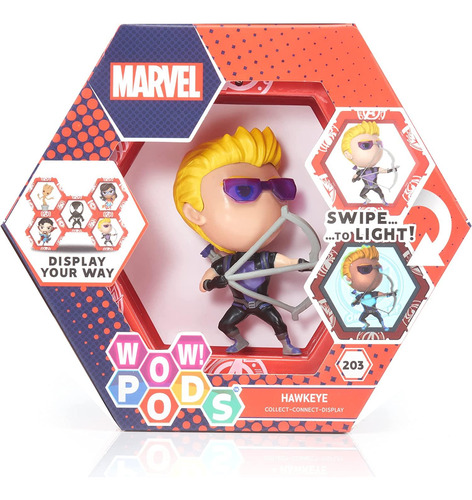 Figura Iluminada Wow Pods Hawkeye Connect Swipe De Marvel