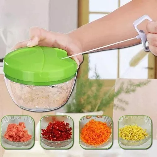 Picadora manual de alimentos con cuerda picadora de verduras