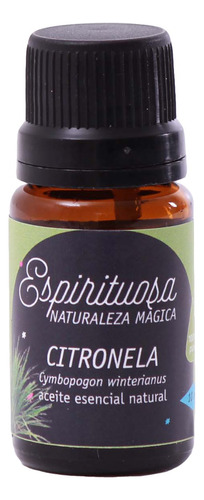 Aceite Esencial De Citronela Agroecológico Espirituosa 10ml