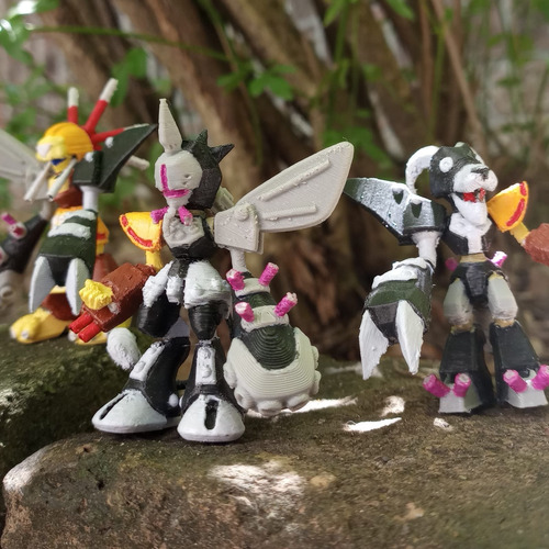 Medabots Belzelga Desarmable Figura Impresión 3d Pixelados_