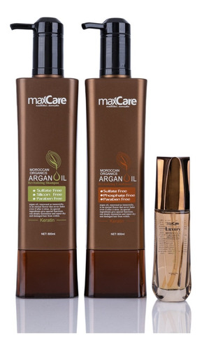 Maxcare® Shampoo+acondicionador+aceite Argan Oil 800ml