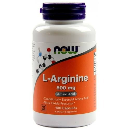 L Arginine 500mg Arginina - Now Fods 100 Caps [oficial Usa]