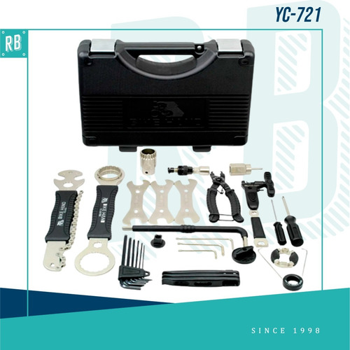 Imagen 2 de 10 de Caja Herramientas Bike Hand Yc-721 Profesional Maletin