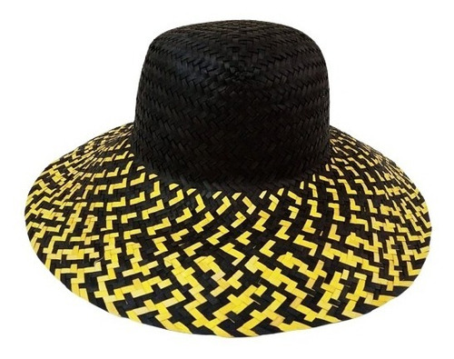 Sombrero Combinado Amarillo Y Negro