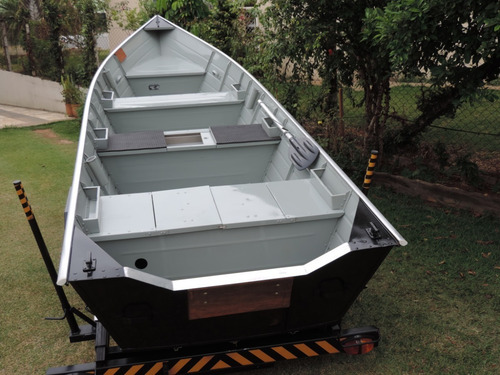 Barco De Alumínio Bico Fino De 5 Metros Esporte E Recreio