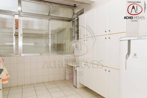 Imagem 11 de 30 de Apartamento Com 3 Dormitórios, 2 Wcs, Andar Alto, Quadra Da Praia, 1 Vaga, À Venda, 128 M² Por R$ 510.000 - Embaré - Santos/sp - Ap10350