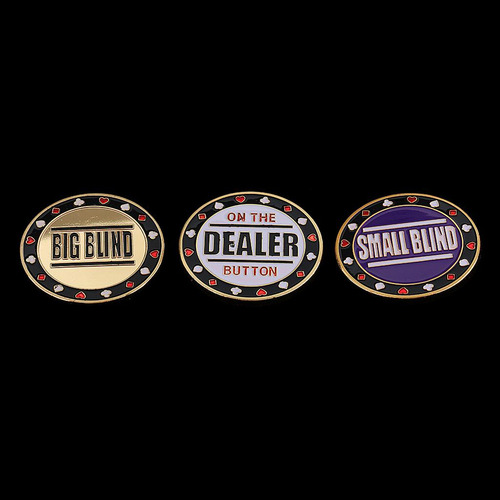 1 Dealer 1 Small 1 Big Conjunto De Fichas De Pôquer
