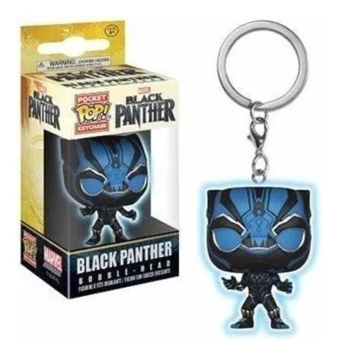 Llavero Funko Pop Keychain Black Panther Blue Marvel