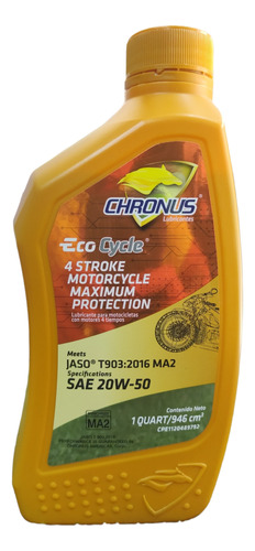 Aceite Chronus Mineral Importado 20w50 4tiempo Moto