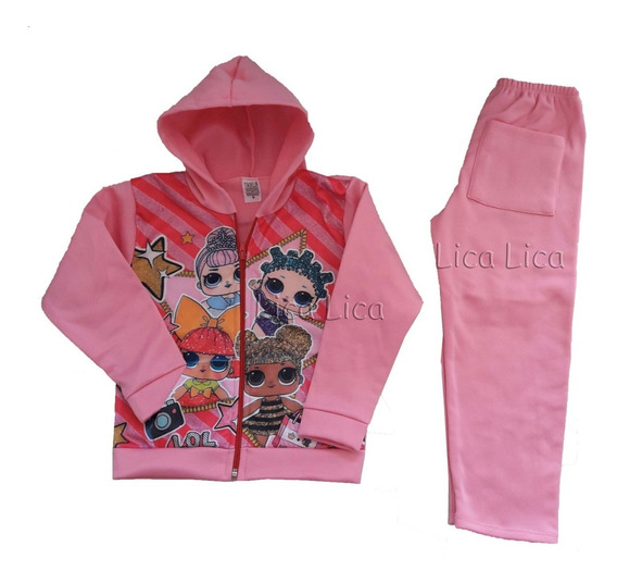 conjunto moleton flanelado infantil