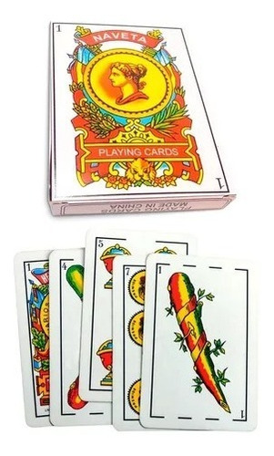 Naipe Baraja Española Cartas 50pcs Juego De Mesa