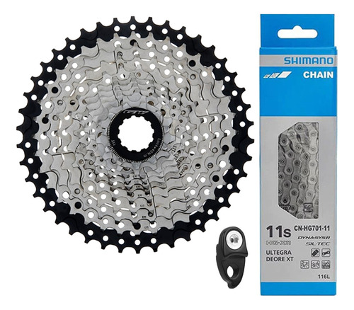 Combo Pacha Cassette Gw 11 V 11-42 + Cadenilla Shimano