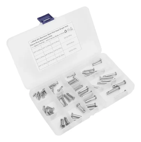 5 Pasadores De Horquilla M6x25mm Acero Inoxidable 304 – Cabeza Plana, Para Fijación Segura