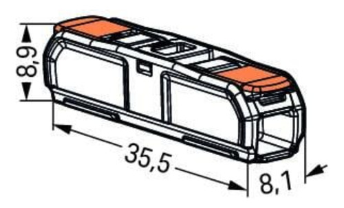 100 Conectores De Emenda P/ Condutores 4mm² 2 Polos 32a Wago