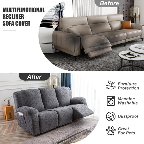Fundas De Sofá Reclinable Sofá Reclinable De 3 Asient...