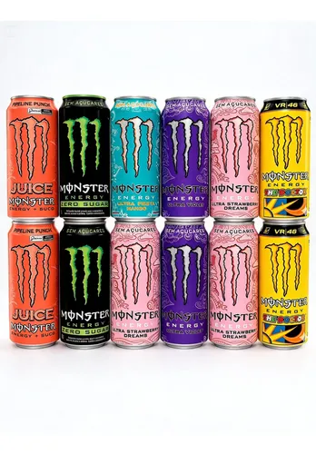 Monster Energy Kit 24 Latas Sabores Variados Original Zero
