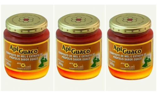 Apis Flora Mel C/ Própolis Guaco 300g (kit C/03)