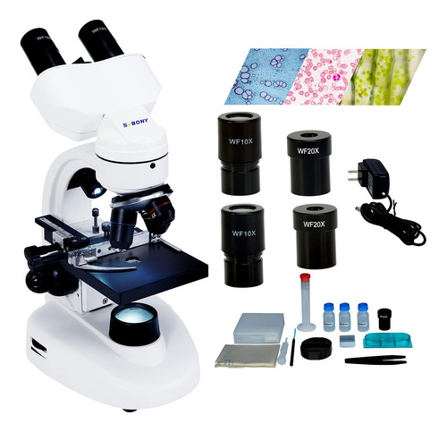 Svbony Sv605 Microscopio Binocular Compuesto 80x-1600x, Micr